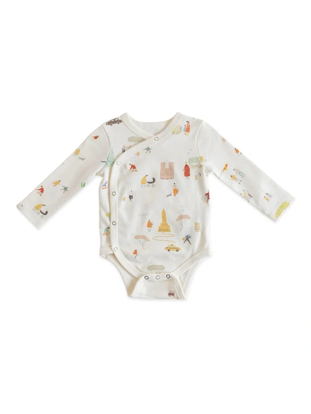 Pehr Explore the World Organic Cotton Wrap Bodysuit